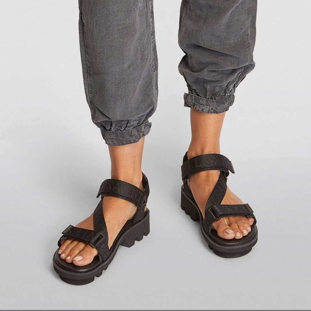 Allsaints Atlanta Sandals - platform velcro straps w/ tread sz 8